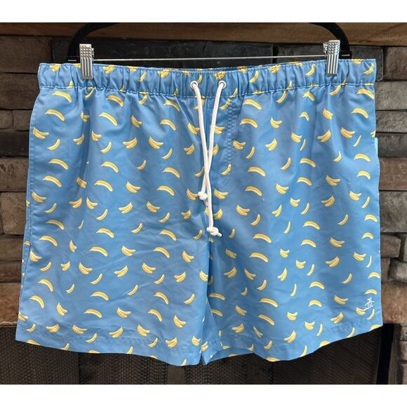 Men’s PENGUIN AOP Bananas Quick Dry Volley 6” Swim Trunks Size XXL NWT *B9 - Picture 1 of 3